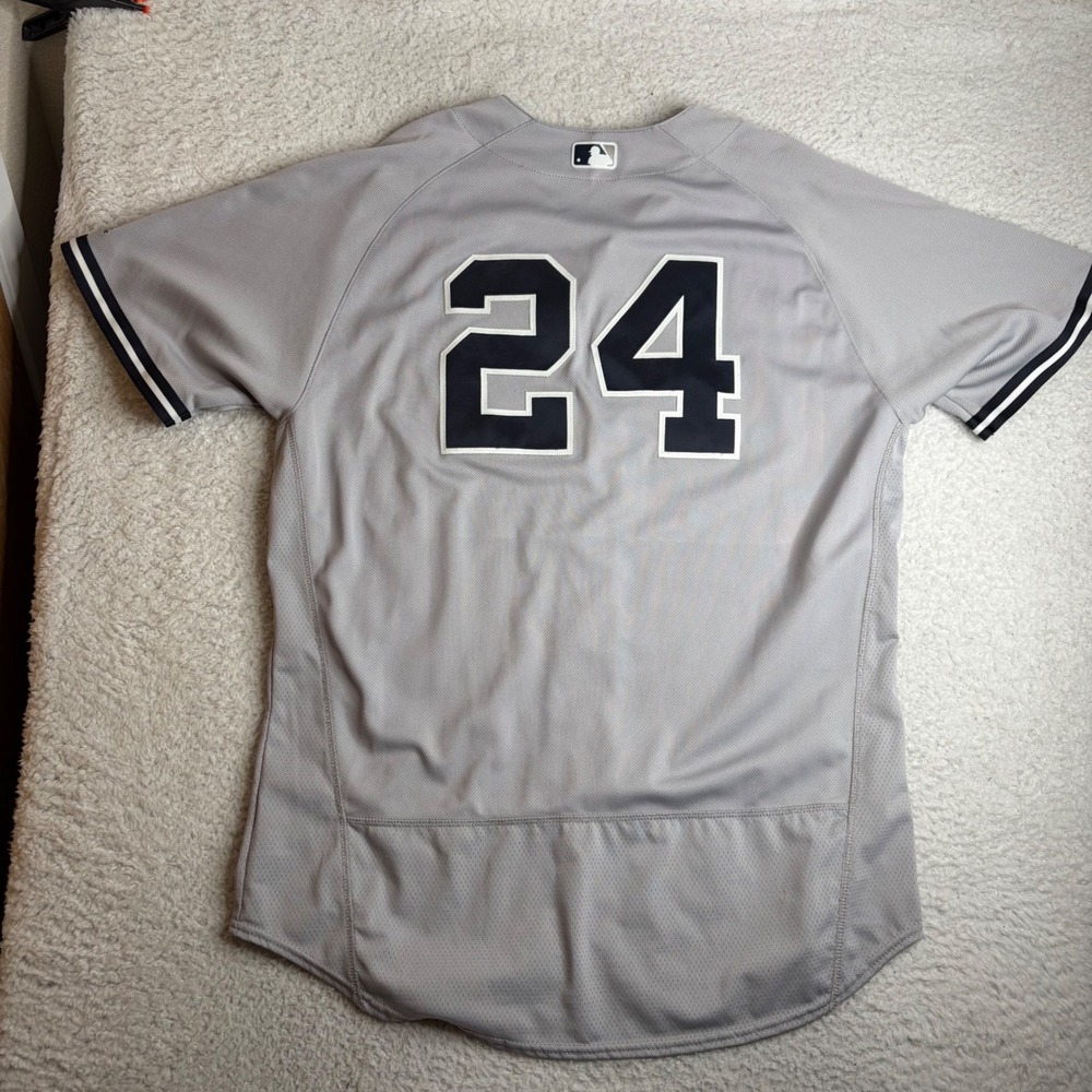 Majestic New York Yankees Robinson Cano MLB flex base Jersey Gray Size 52 - Picture 4 of 7